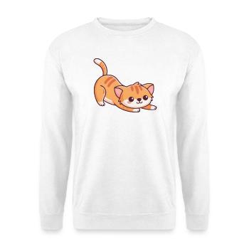 Chaton orange en étirement adorable - Sweat-shirt Unisexe - blanc - Devant