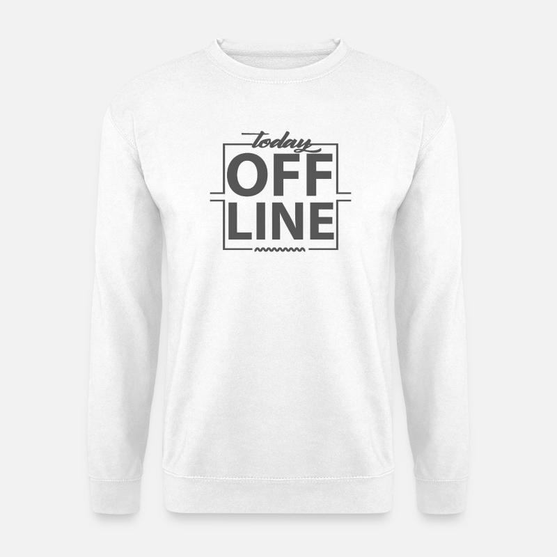 Today Offline Design Statement Saying Minimal - Unisex Sweatshirt - white