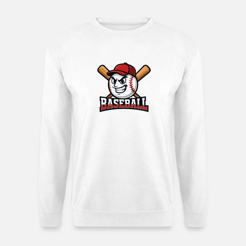 Baseball-Maskottchen - Unisex Pullover - Weiß