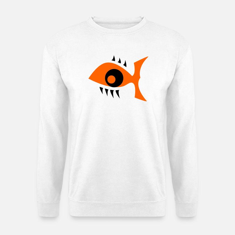 Eye Fish - Augenfisch - Unisex Pullover - Weiß
