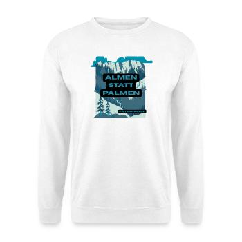 Pâturages alpins au lieu de palmiers – paysage montagneux - Sweat-shirt Unisexe - blanc - Devant