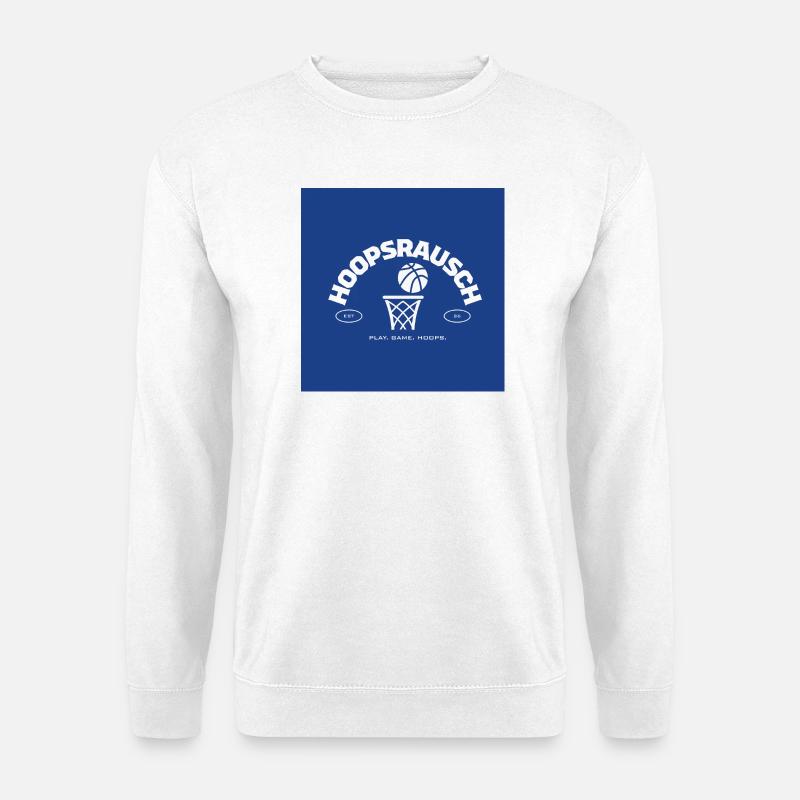 Hoopsrausch Basketball Emblem - Unisex Pullover - Weiß