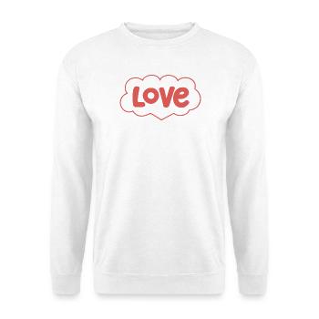 Liebe in Rosy Cloud - Unisex Pullover - Weiß - Vorne