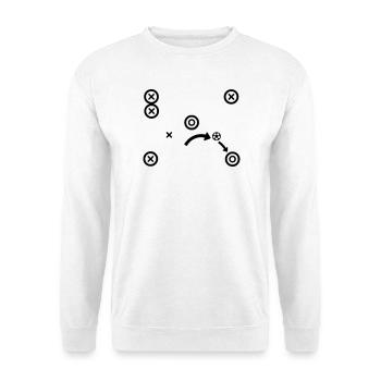Stratégie des entraîneurs tactiques de football - Sweat-shirt Unisexe - blanc - Devant