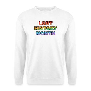 LGBT History Month Gradient Rainbow Text - Unisex Sweatshirt - white - Front