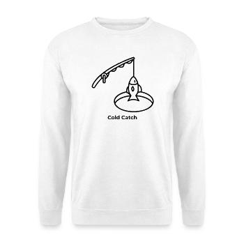 Eis Fischen "cold catch" - Unisex Pullover - Weiß - Vorne