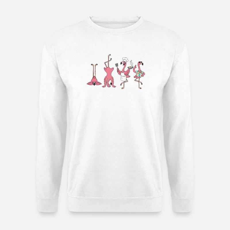 Flamingos: chef and kitchen coach - Unisex Sweatshirt - white