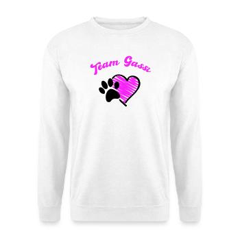 Team Gassi Hund Herz Liebe - Unisex Pullover - Weiß - Vorne