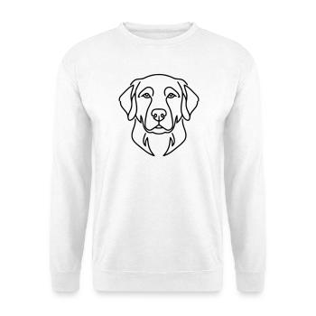 Labrador Head Dog Portrait Vector - Unisex Sweatshirt - white - Front