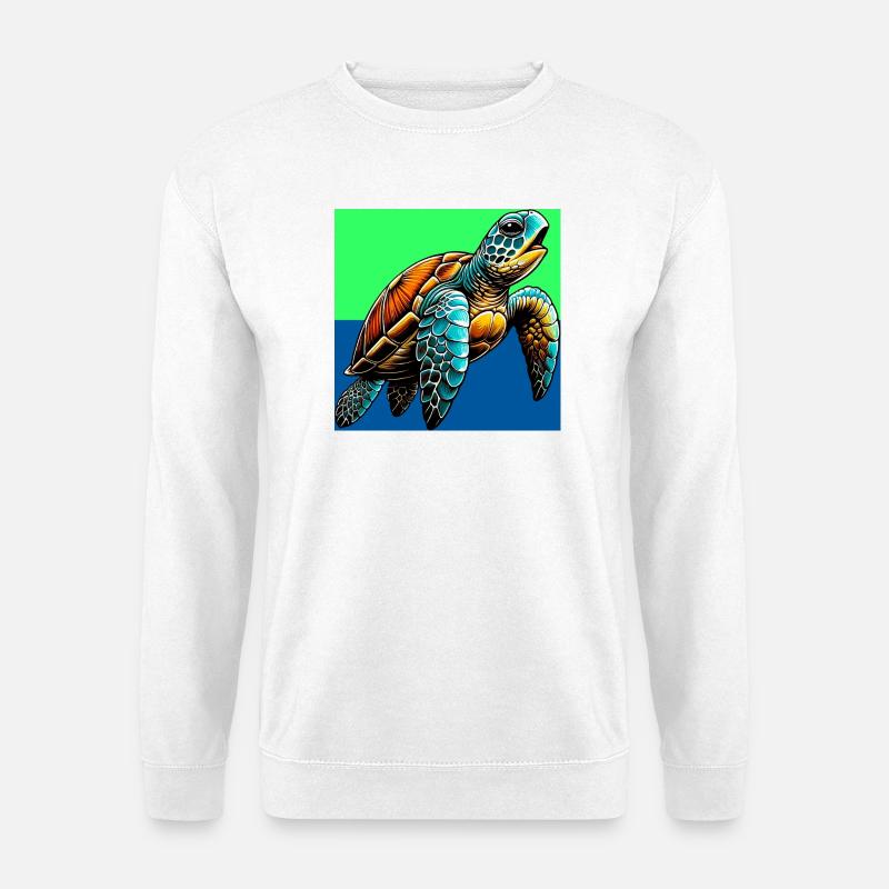 Schildkröte - Unisex Pullover - Weiß