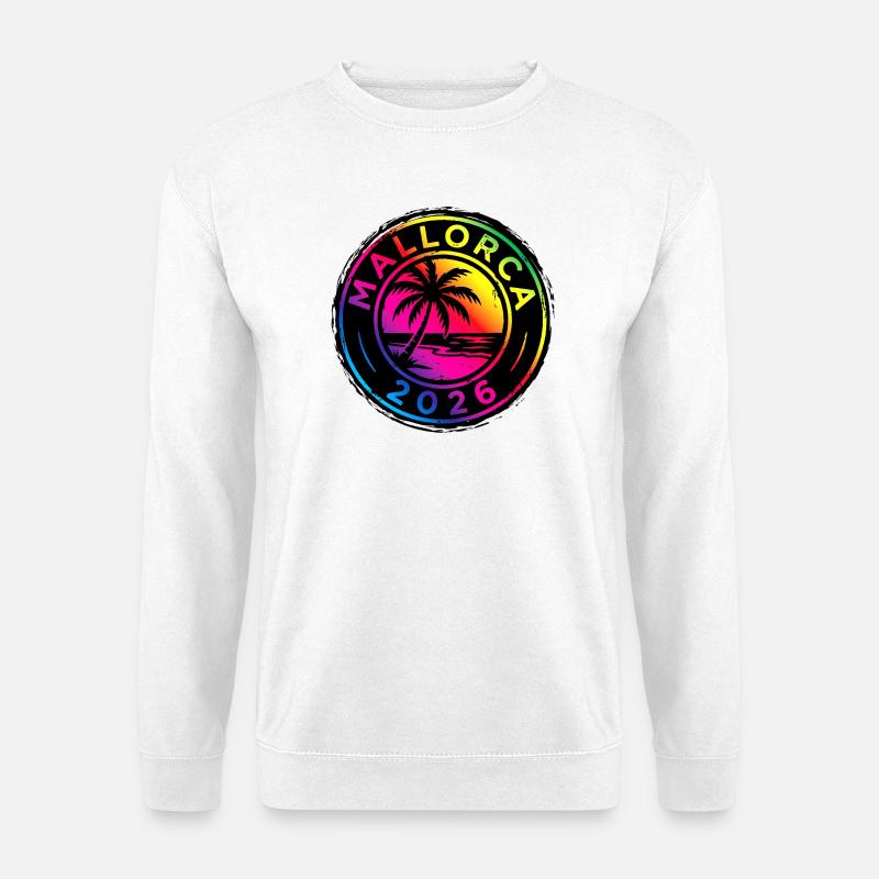 Mallorca 2026 Bunt - Unisex Pullover - Weiß