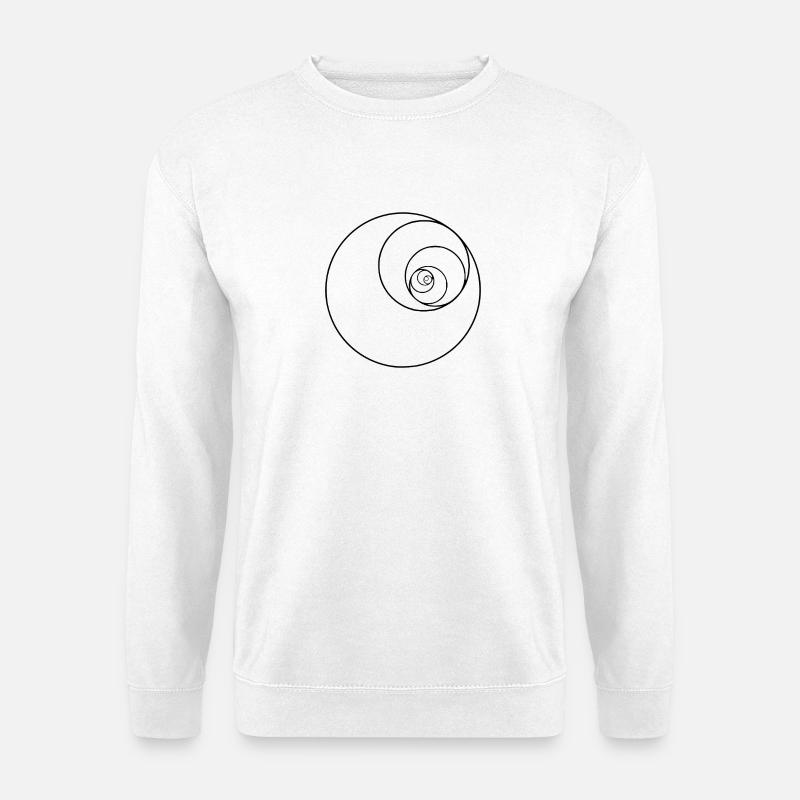 Fibonacci-Spiralkreis - Unisex Pullover - Weiß