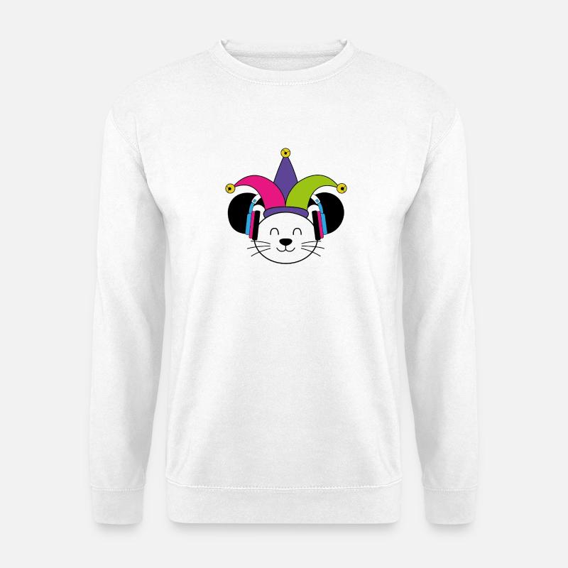 Karnevalsmaus - Unisex Pullover - Weiß