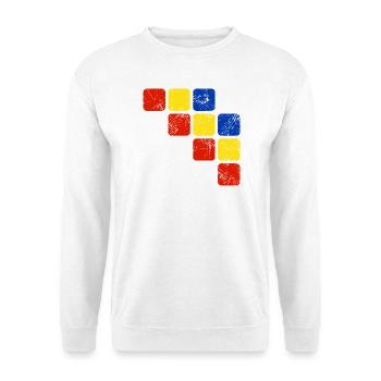 Farben Ornament Muster - Grundfarben - Unisex Pullover - Weiß - Vorne