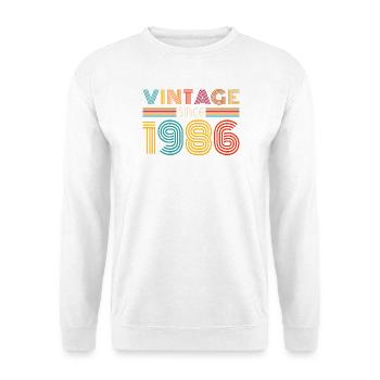 Retro 1986 Stripes - Unisex Pullover - Weiß - Vorne