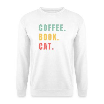 CHAT DU LIVRE CAFÉ - Sweat-shirt Unisexe - blanc - Devant