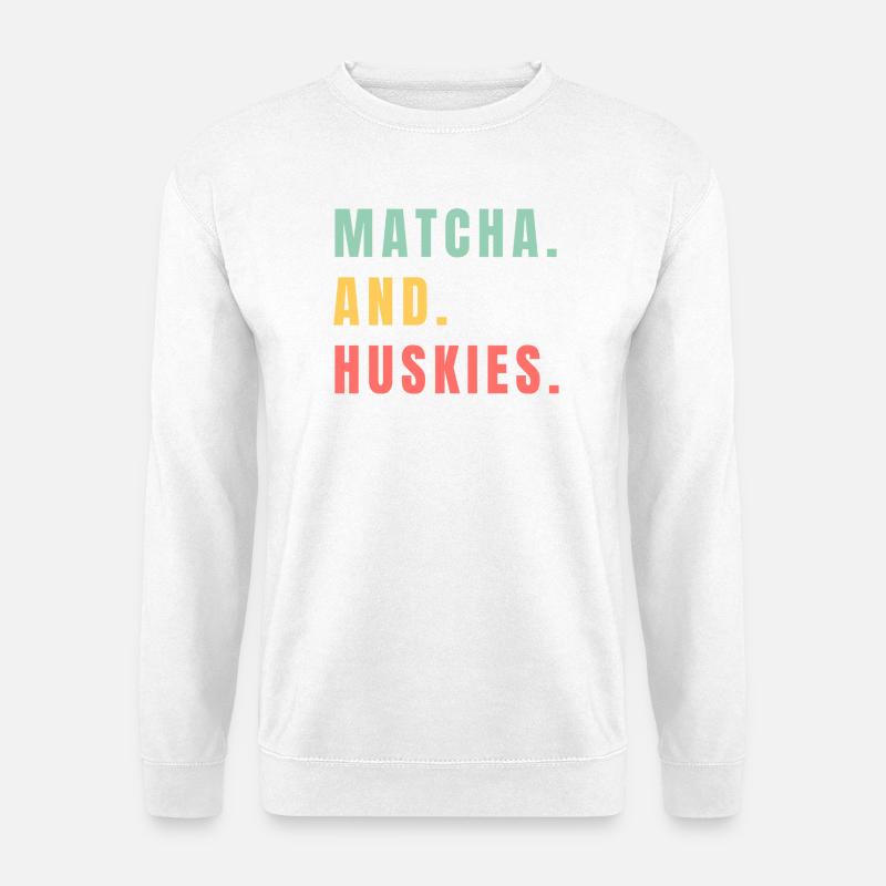 MATCHA UND HUSKIES - Unisex Pullover - Weiß