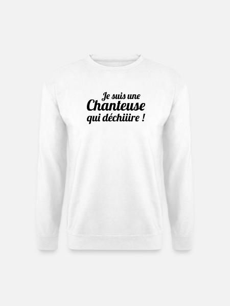 Ich bin ein Sänger, der tränt - Unisex Pullover - Weiß