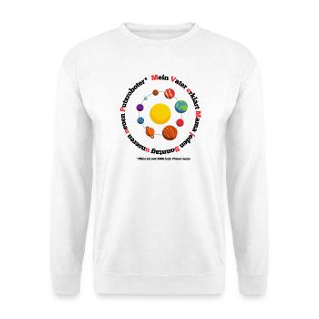 Sonnensystem lustig - Unisex Pullover - Weiß - Vorne
