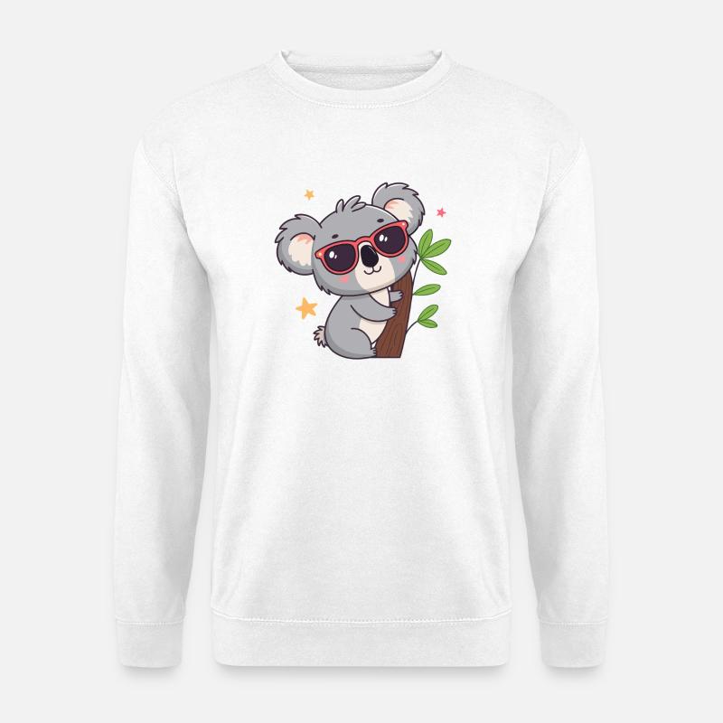 Koala chic sun red glasses - Unisex Sweatshirt - white
