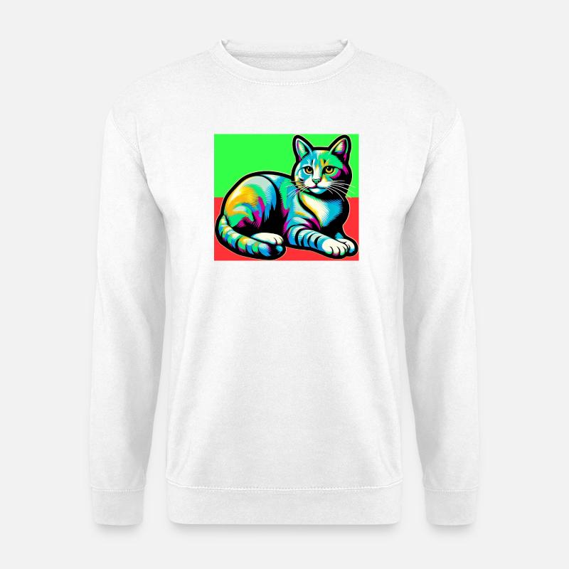 Katze - Unisex Pullover - Weiß