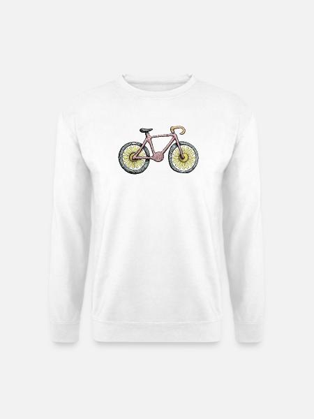 Blumenrad Fahrradkunst Umweltschutz Blume - Unisex Pullover - Weiß