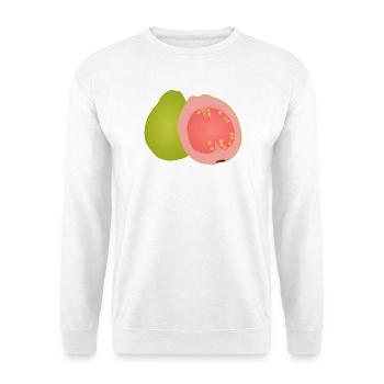 Guava Pop Art - Unisex Pullover - Weiß - Vorne - Alina (178cm) & Michal (187cm)