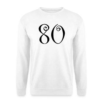80. 80 JAHRE. 80. JUBILÄUM. 80-JAHRES-JUBILÄUM. - Unisex Pullover - Weiß - Vorne