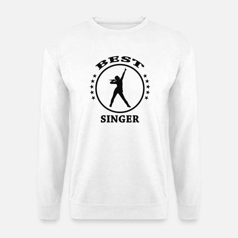 Sänger – Gesang – Lied - Unisex Pullover - Weiß