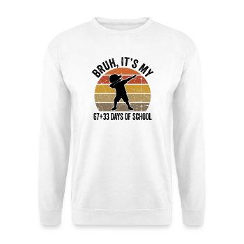 Mec, c’est mes 100 jours d’école - Sweat-shirt Unisexe - blanc - Devant