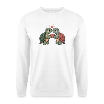 Turtles Love Hug Cuddle Heart Cute - Unisex Sweatshirt - white - Front