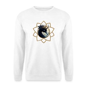 Pfau gekrönt in Dorado - Unisex Pullover - Weiß - Vorne