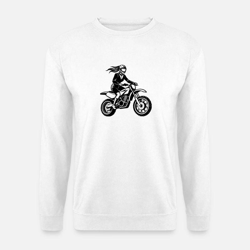 Motocross-Mädchen - Unisex Pullover - Weiß