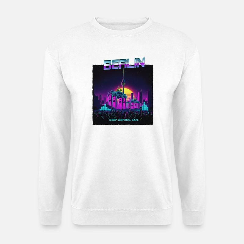 Berlin Retro Electro - Unisex Sweatshirt - white
