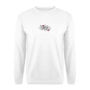 Pas d'amour sans toi. No love without you - Sweat-shirt Unisexe - blanc - Devant