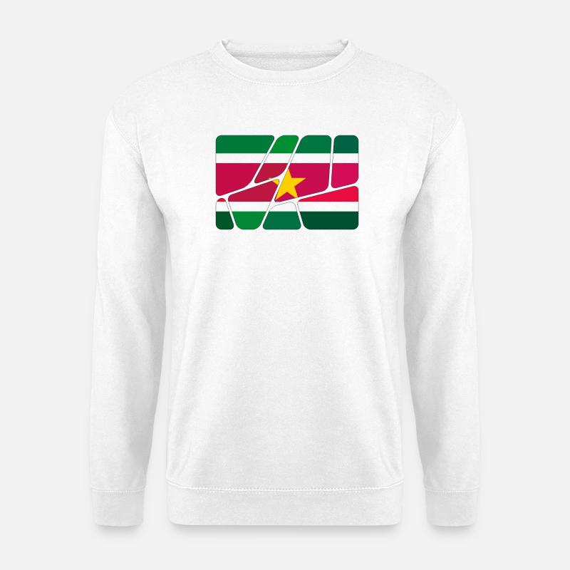 Flagge Suriname - Unisex Pullover - Weiß