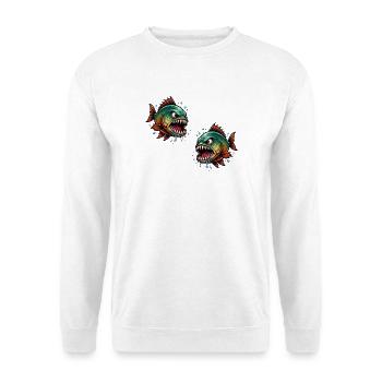 Piranha Deep Sea Fighter - Unisex Sweatshirt - white - Front