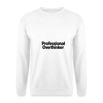 Professional Overthinker Minimalist - Unisex Pullover - Weiß - Vorne