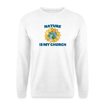 Église de la nature Tournesol Earth Globe - Sweat-shirt Unisexe - blanc - Devant