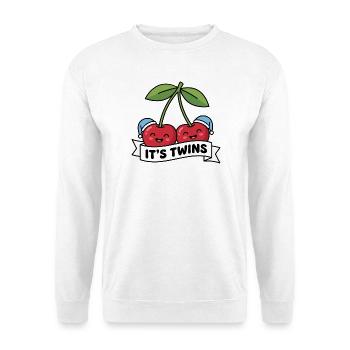 Two Twin Boys It Is Twins Announcement - Unisex Sweatshirt - white - Front