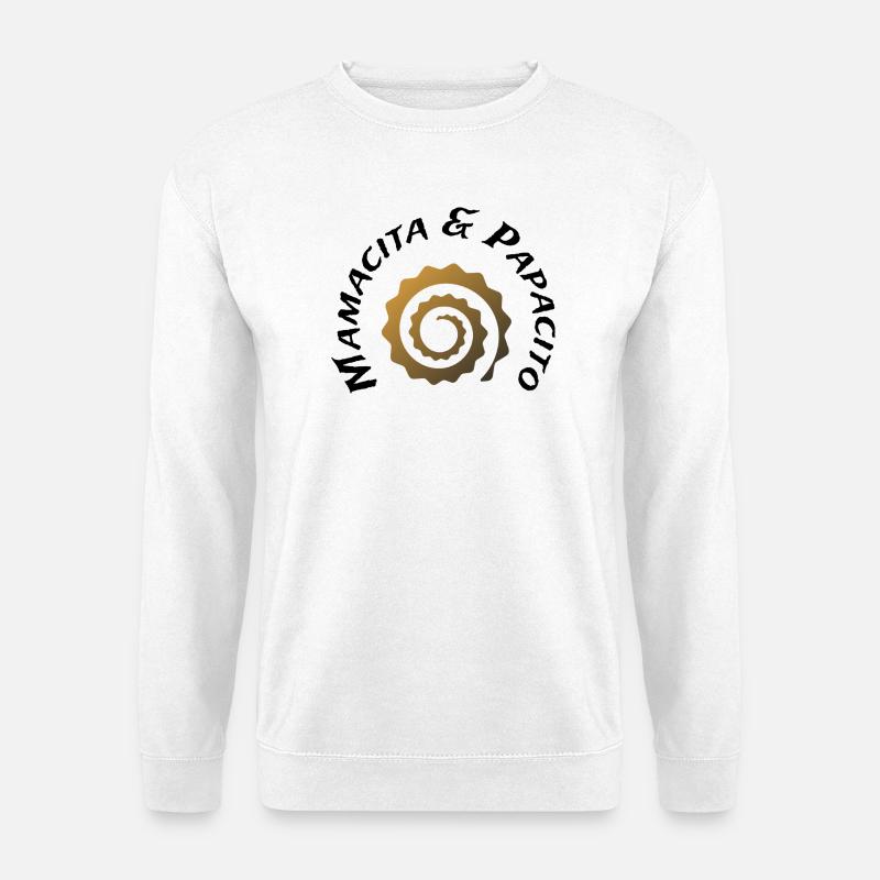 Goldenes Spiralzahnrad-Logo - Unisex Pullover - Weiß