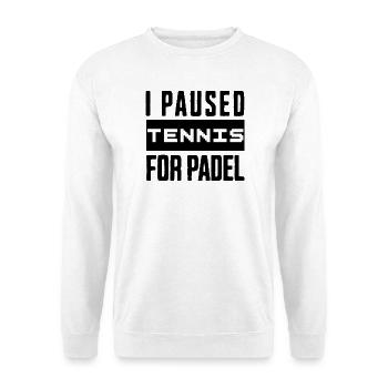 Tennis & Padel Hoodie, Shirt for Fans and Players - Unisex Sweatshirt - white - Front