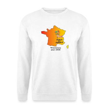 Peace_and_France_contour_meteo - Unisex Pullover - Weiß - Vorne