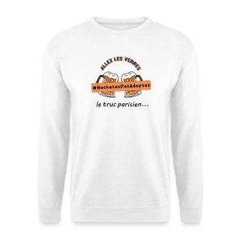Allez_les_verres_hashtag_adoption_animale - Sweat-shirt Unisexe - blanc - Devant