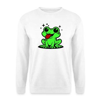 Kröte Comic Frosch - Unisex Pullover - Weiß - Vorne