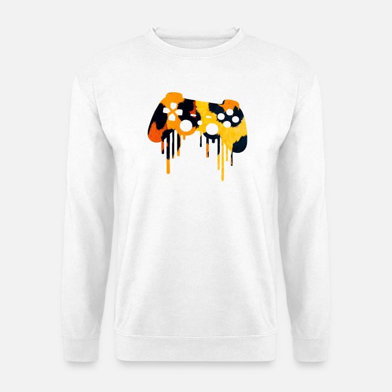 Leopardmuster Gaming player  - Unisex Pullover - Weiß