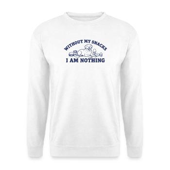 Snack Lover: Ohne Snacks bin ich nichts - Unisex Pullover - Weiß - Vorne