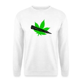 Grünes Blatt-Silhouette-Design - Unisex Pullover - Weiß - Vorne