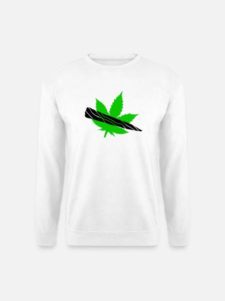 Green Leaf Silhouette Design - Unisex Sweatshirt - white
