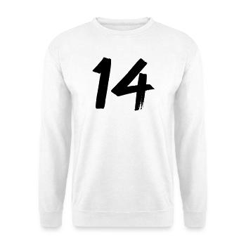 14 - Sweat-shirt Unisexe - blanc - Devant